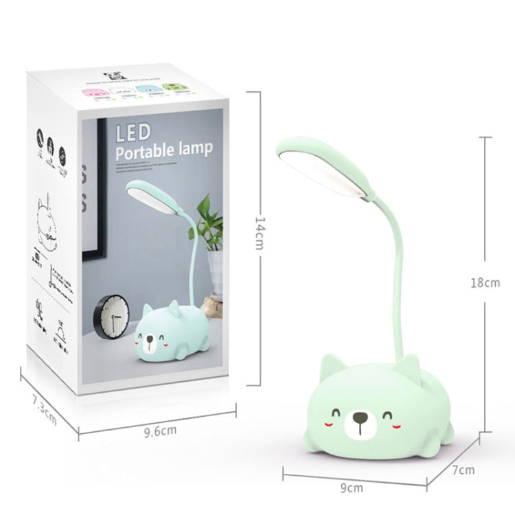 Cartoon Cat Design LED Eye Protection Reading Lamp USB Rechargeable Desk Lamp(Blue) -  by PMC TechLife | Online Shopping South Africa | PMC TechLife
