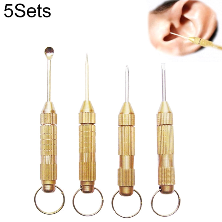 5 Sets 4 in 1 Multifunctional Portable Ear Spoon Tools - Ear Care Tools by PMC Jewellery | Online Shopping South Africa | PMC Jewellery