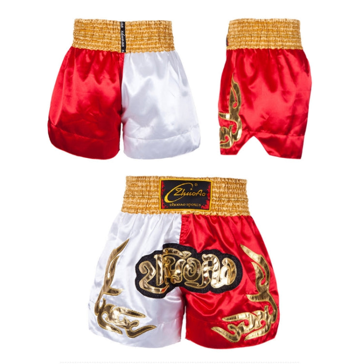 ZhuoAo Muay Thai/Boxing/Sanshou/Fighting Shorts for Men and Women, Size:L(Black Waist Stitching) - Sportswear by ZhuoAo | Online Shopping South Africa | PMC Jewellery