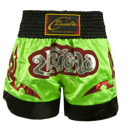 ZhuoAo Muay Thai/Boxing/Sanshou/Fighting Shorts for Men and Women, Size:M(Pretty Green) - Sportswear by ZhuoAo | Online Shopping South Africa | PMC Jewellery | Buy Now Pay Later Mobicred