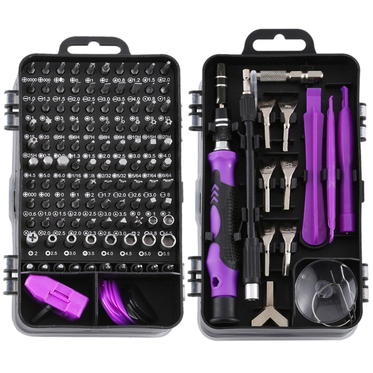 135 in 1 DIY Mobile Phone Disassembly Tool Clock Repair Multi-function Tool Screwdriver Set(Black Purple) - Screwdriver Set by PMC TechLife | Online Shopping South Africa | PMC TechLife