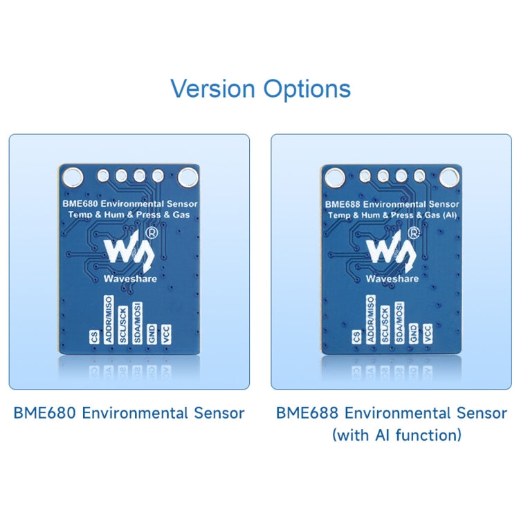 Waveshare BME680  Environmental Sensor Supports Temperature / Humidity / Barometric Pressure / Gas Detection - Sensor Module by Waveshare | Online Shopping South Africa | PMC TechLife | Buy Now Pay Later Mobicred
