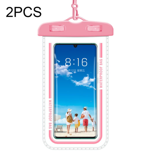 2 PCS Transparent Waterproof Cell Phone Case Swimming Cell Phone Bag Macaron Red - Waterproof Bag by PMC Jewellery | Online Shopping South Africa | PMC Jewellery