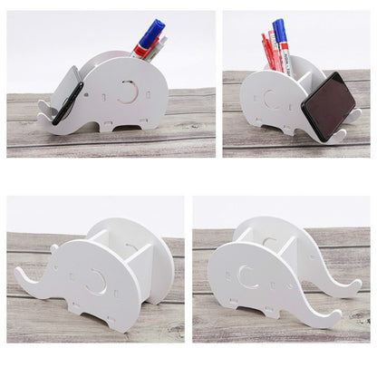 3 PCS Multifunctional Elephant Desktop Wooden Storage Box Mobile Phone Holder - Desktop Holder by PMC Jewellery | Online Shopping South Africa | PMC Jewellery