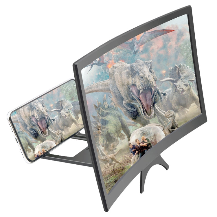 L6 12 inch Curved Screen Mobile Phone Screen Magnifier 3D High-definition Screen Magnifier Multifunctional Lazy Bracket - Screen Magnifier by PMC TechLife | Online Shopping South Africa | PMC TechLife