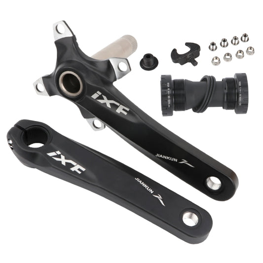 JIANKUN IXF Mountain Bike Hollow Crank Modified, Style:Left and Right Crank+Bottom Bracket(Black) - Bottom Brackets by PMC Jewellery | Online Shopping South Africa | PMC Jewellery