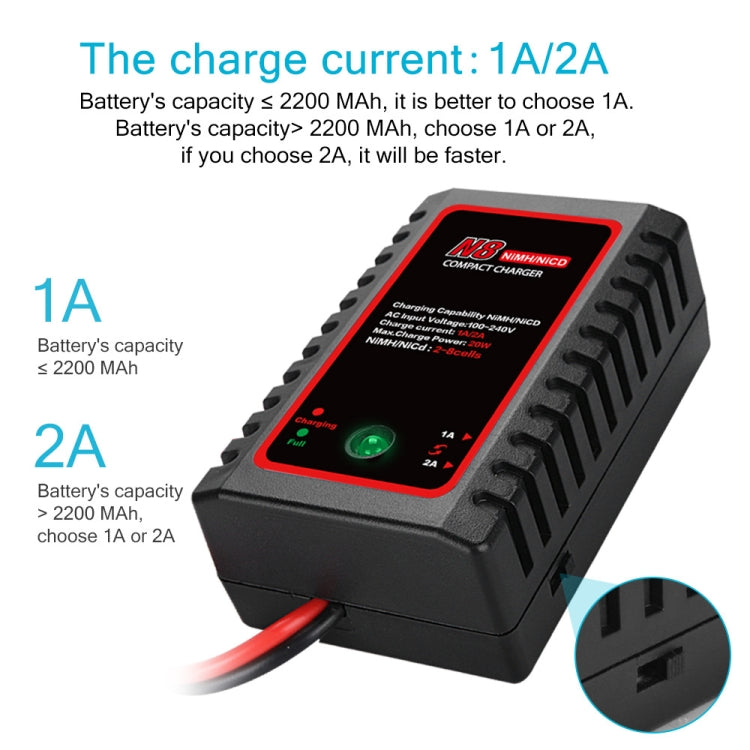 HTRC N8 Ni-MH Ni-Cr Battery Charger Smart Balance Charger, EU Plug - Charger by HTRC | Online Shopping South Africa | PMC Jewellery | Buy Now Pay Later Mobicred