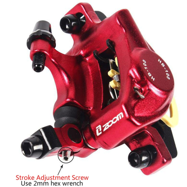 ZOOM HB100 Mountain Bike Hydraulic Brake Caliper Folding Bike Cable Pull Hydraulic Disc Brake Caliper, Style:Front and Rear(Black) - Bicycle Brake Parts by Zoom | Online Shopping South Africa | PMC Jewellery