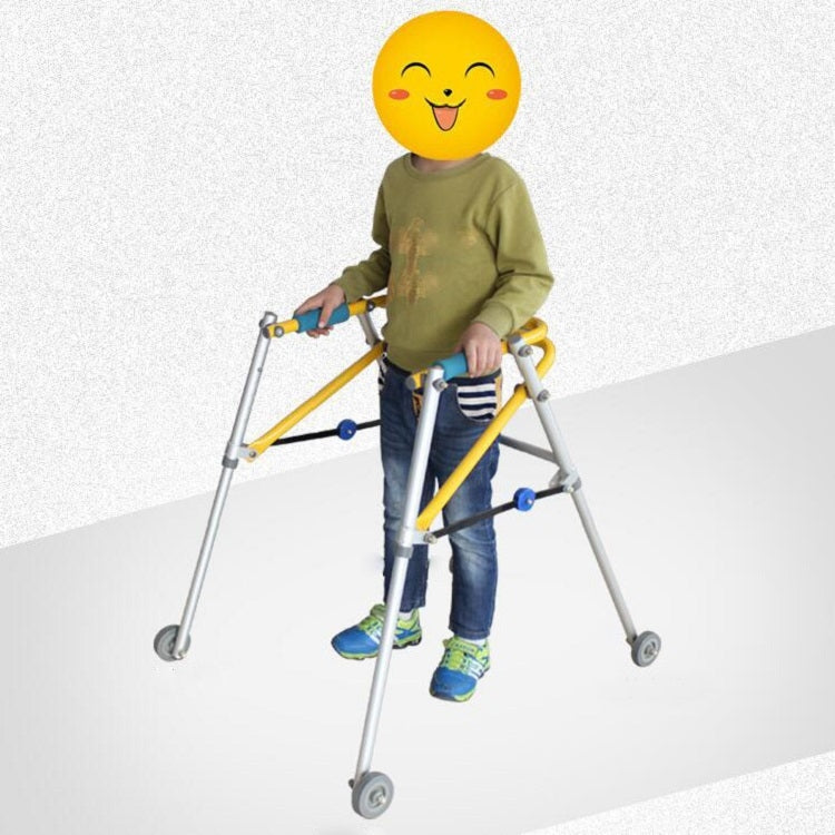 Directional Four-wheel Walker With Cerebral Palsy Children Rehabilitation Training Equipment Walker Standing Frame, Specification: 4071 Large(Foggy Silver) - Mobility Aids by PMC Jewellery | Online Shopping South Africa | PMC Jewellery