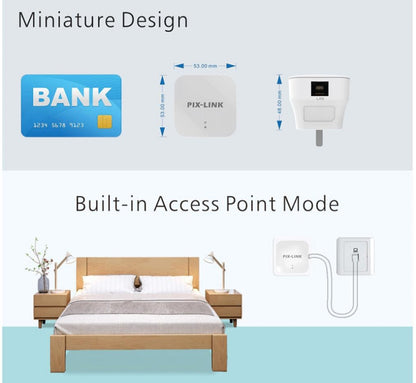 PIXLINK WR12 300Mbps WIFI Signal Amplification Enhanced Repeater, Plug Type:US Plug - Broadband Amplifiers by PIXLINK | Online Shopping South Africa | PMC Jewellery | Buy Now Pay Later Mobicred