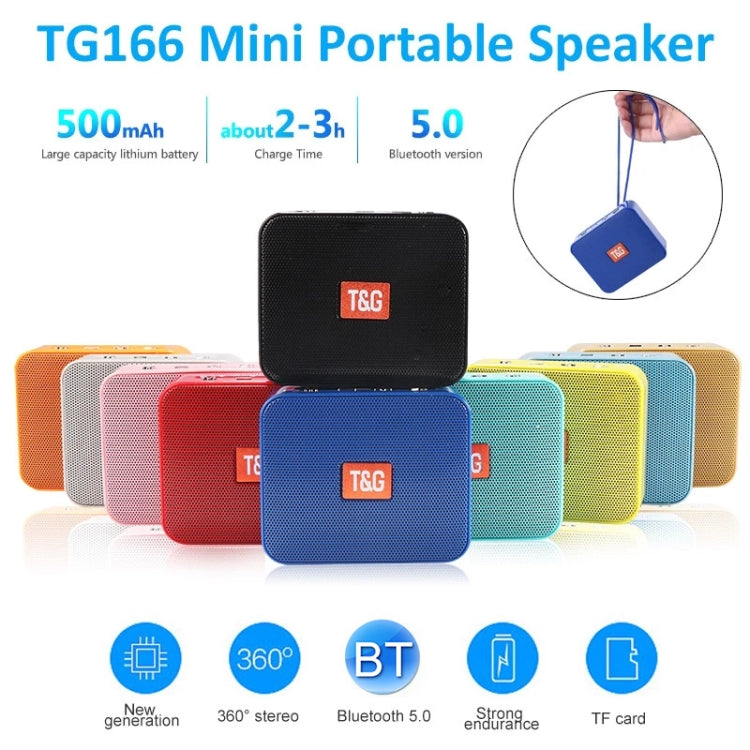 T&G TG166 Color Portable Wireless Bluetooth Small Speaker(Red) - Mini Speaker by T&G | Online Shopping South Africa | PMC TechLife | Buy Now Pay Later Mobicred