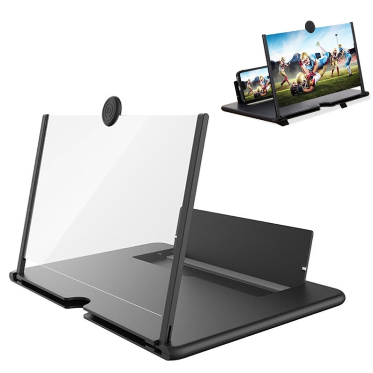 12 inch Pull-out Typed Ultra-clear 3D Mobile Phone Screen Stretching Bracket Amplifier(Black) - Screen Magnifier by PMC TechLife | Online Shopping South Africa | PMC TechLife
