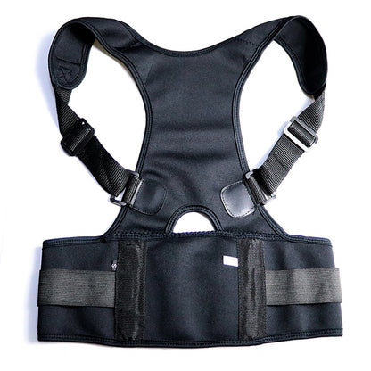 Male Female Adjustable Magnetic Posture Corrector Corset Back Men Brace Back Shoulder Belt Lumbar Support Straight, Size:S (Black) - Corrector by PMC Jewellery | Online Shopping South Africa | PMC Jewellery