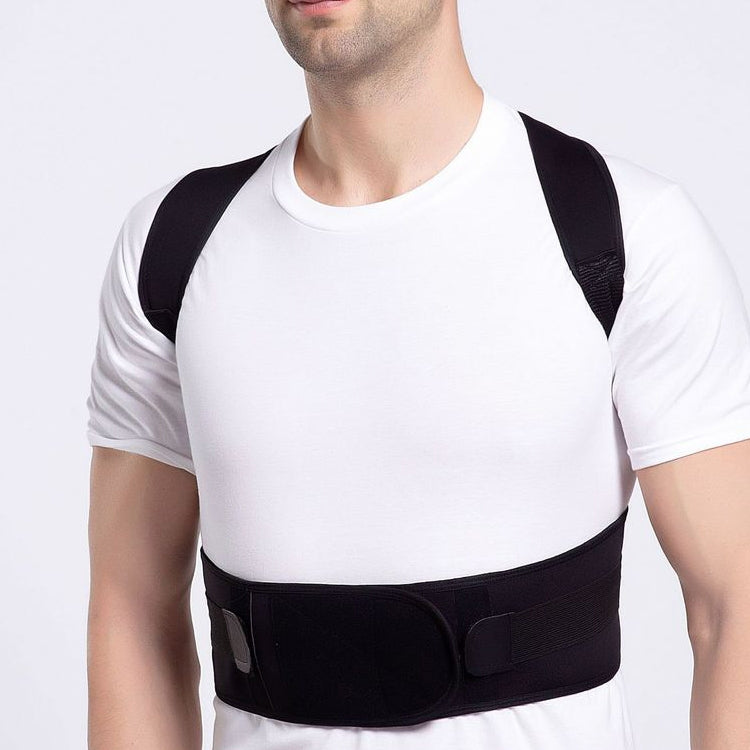 Male Female Adjustable Magnetic Posture Corrector Corset Back Men Brace Back Shoulder Belt Lumbar Support Straight, Size:XXL (Black) - Corrector by PMC Jewellery | Online Shopping South Africa | PMC Jewellery