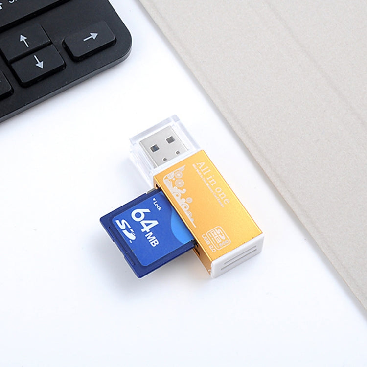 Multi in 1 Memory SD Card Reader for Memory Stick Pro Duo Micro SD,TF,M2,MMC,SDHC MS Card(Blue) -  by PMC TechLife | Online Shopping South Africa | PMC TechLife