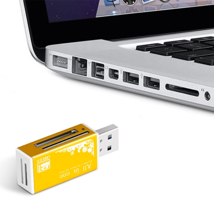 Multi in 1 Memory SD Card Reader for Memory Stick Pro Duo Micro SD,TF,M2,MMC,SDHC MS Card(Blue) -  by PMC TechLife | Online Shopping South Africa | PMC TechLife