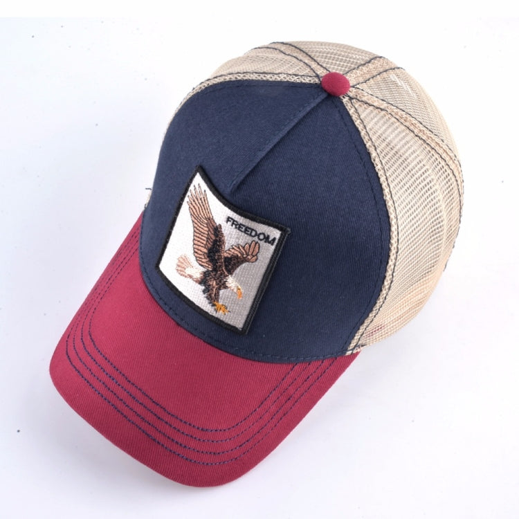 Cotton Embroidered Animal Baseball Cap(Blue Cock) - Peaked Cap by PMC Jewellery | Online Shopping South Africa | PMC Jewellery