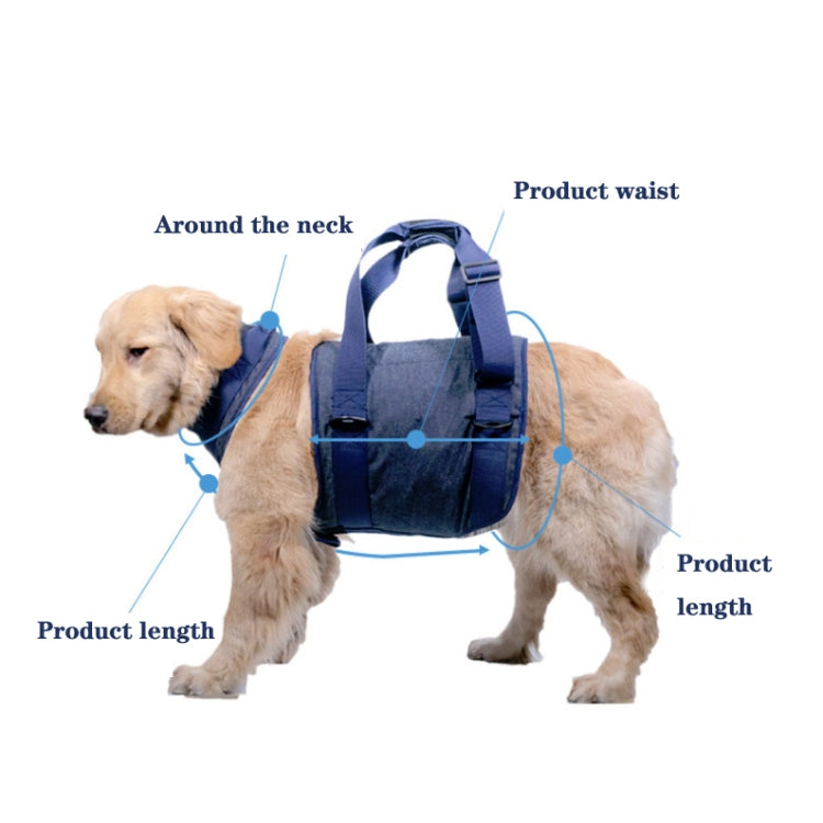 Pet Leash Senior Dogs Walking Aids Chest Harness, Size: XS(Dark Blue) - Leashes by PMC Jewellery | Online Shopping South Africa | PMC Jewellery