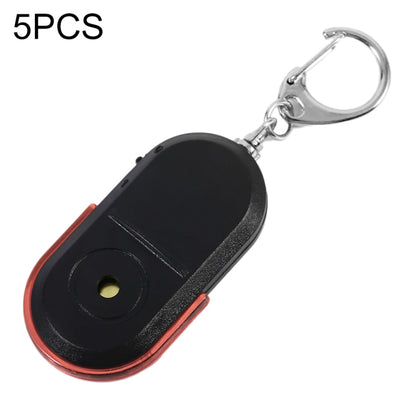 5 PCS Portable Anti-Lost Alarm Key Finder Wireless Whistle Sound LED Light Locator Finder(Red) - Anti-lost Alarm by PMC Jewellery | Online Shopping South Africa | PMC Jewellery