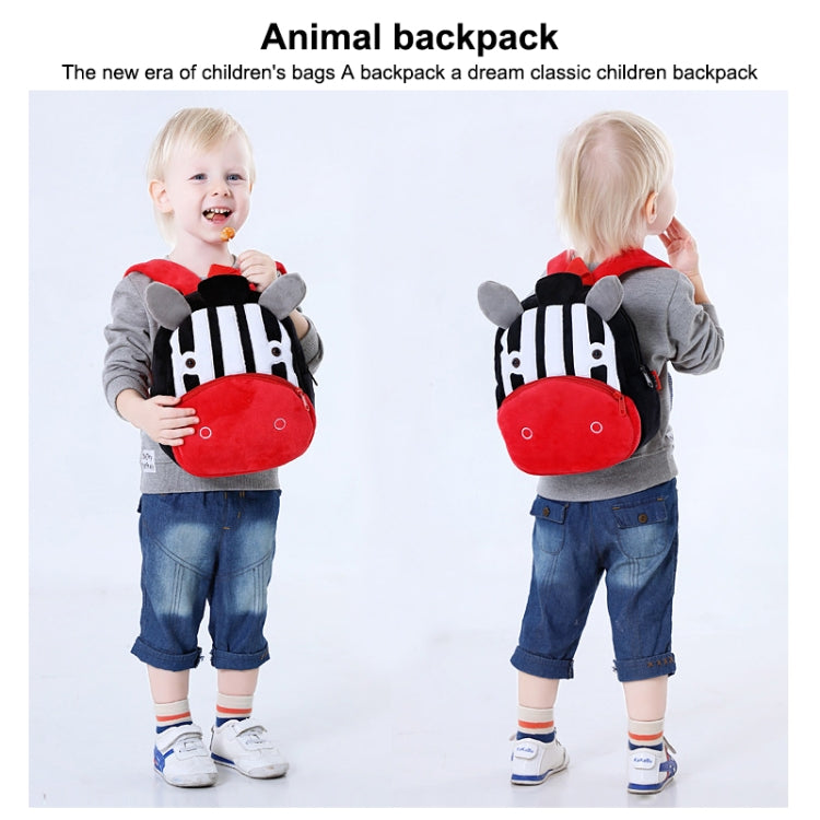 Kids 3D Animal Velvet Backpacks Children Cartoon Kindergarten Toys Gifts School Bags(Hippo) - Kids Bags by PMC Jewellery | Online Shopping South Africa | PMC Jewellery | Buy Now Pay Later Mobicred