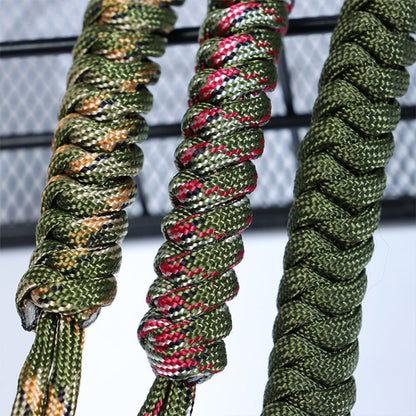 Outdoor Security Protection Black Monkey Fist Steel Ball Bearing Self Defense Lanyard Survival Key Chain(Camouflage Green1) - Self-defense Protection by PMC Jewellery | Online Shopping South Africa | PMC Jewellery