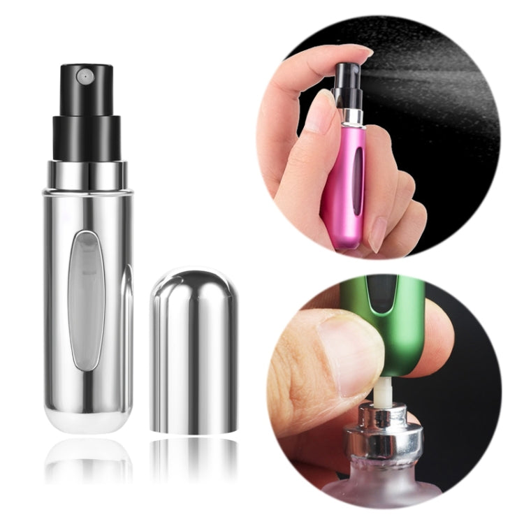 Portable Mini Aluminum Refillable Perfume Bottle Spray Empty Cosmetic Containers Atomizer, Capacity:5ml(Bright Silver) - Cosmetics bottle by PMC Jewellery | Online Shopping South Africa | PMC Jewellery