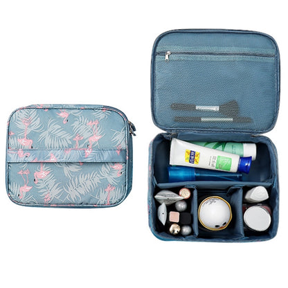 Large Capacity Portable Lady Waterproof Padded Travel Cosmetic Bag Beautician Storage Bags Women Makeup Bag(Style B Flamingo) - Storage Boxes by PMC Jewellery | Online Shopping South Africa | PMC Jewellery