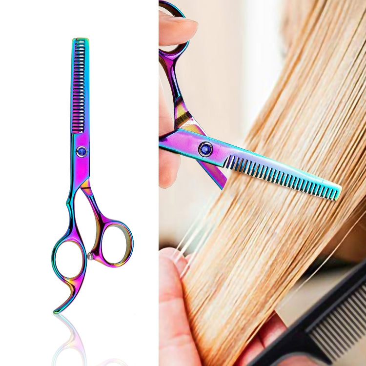 Professional Hair Cutting Scissor Hairdressing Kit Thinning Scissors Barber(Purple Thinning（SXLC-601T)) - Hair Trimmer by PMC Jewellery | Online Shopping South Africa | PMC Jewellery