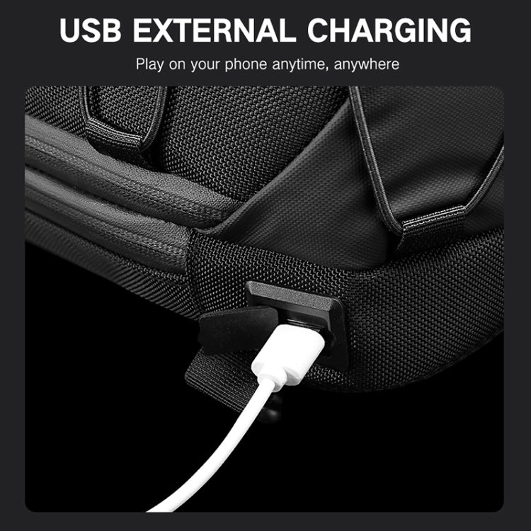 Ozuko 9357 Men Waterproof Oxford Cloth Anti-Theft Shoulder Messenger Bag with External USB Charging Port(Black) - Crossbody Bags by Ozuko | Online Shopping South Africa | PMC Jewellery