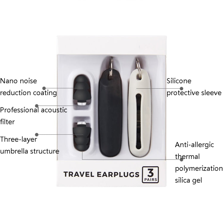 Anti-Noise Sleep Earplugs Silicone Soundproof Earplugs Industrial Noise Cancelling Silent Earplugs(Black) - Earmuff & Pad by PMC Jewellery | Online Shopping South Africa | PMC Jewellery