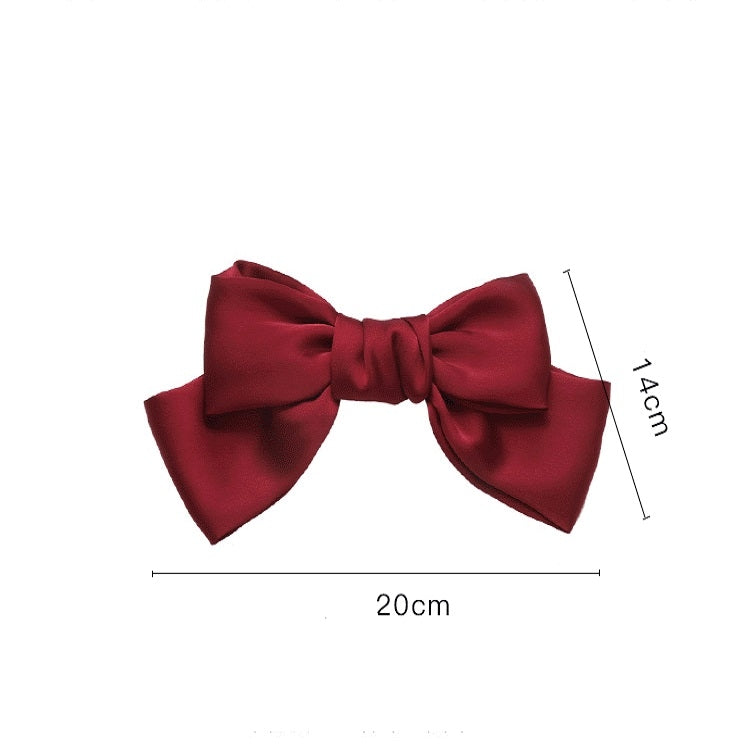 5 PCS Satin Bow Hairpin Back Head Hair Accessories, Colour: Dark Green - Head Bands by PMC Jewellery | Online Shopping South Africa | PMC Jewellery