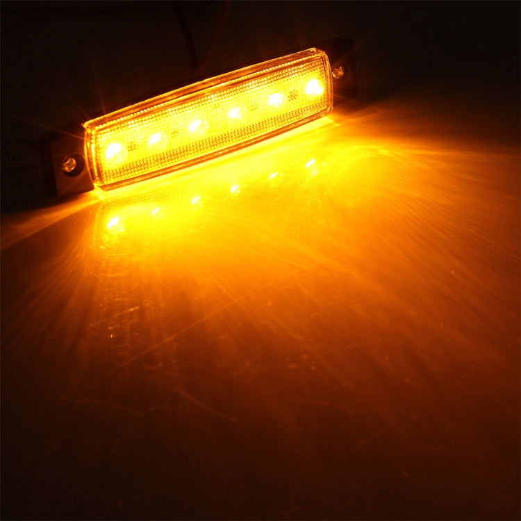 4 PCS 12V 6 SMD Auto Car Bus Truck Wagons External Side Marker Lights LED Trailer Indicator Light Rear Side Lamp(Amber) - Clearance Lights by PMC TechLife | Online Shopping South Africa | PMC TechLife