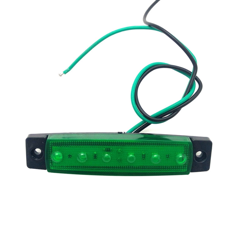 4 PCS 12V 6 SMD Auto Car Bus Truck Wagons External Side Marker Lights LED Trailer Indicator Light Rear Side Lamp(Green) - Clearance Lights by PMC TechLife | Online Shopping South Africa | PMC TechLife | Buy Now Pay Later Mobicred