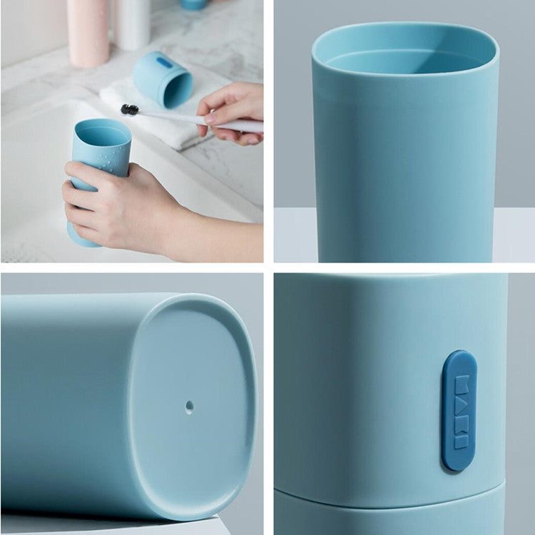 Travel Toothbrush Box Couple Toothpaste Storage Box Mouthwash Cup(Blue) - Storage Boxes by PMC Jewellery | Online Shopping South Africa | PMC Jewellery