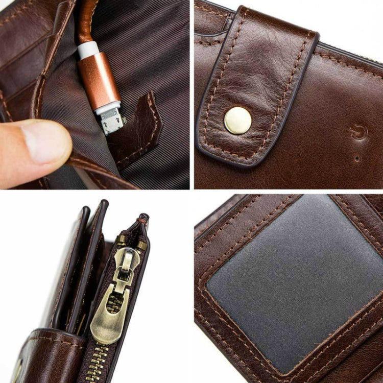 Men Leather Wallet Smart Bluetooth Antimagnetic RFID Anti-Lost Anti-Theft Multi-Function Coin Purse - free shipping - PMC TechLife - Order now!