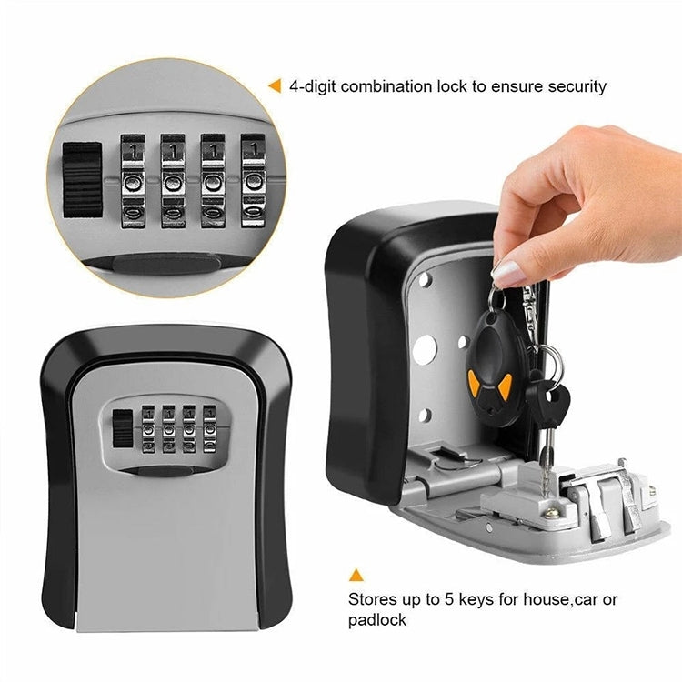 HG2 Arc Wall Mounted Password Key Box(Gray) - Safety Box by PMC TechLife | Online Shopping South Africa | PMC TechLife