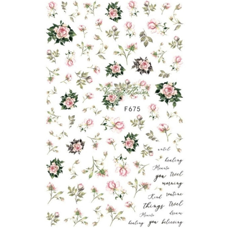 10pcs 3D Adhesive Butterfly Retro Rose Color Nail Art Sticker(F-675) - free shipping - PMC TechLife - Order now!