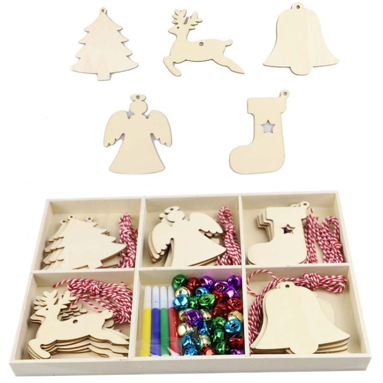 Christmas Creative DIY Decoration Gift Set  Handmade Wood Chip Pendant, Style:JM02039 - Ornaments by PMC Jewellery | Online Shopping South Africa | PMC Jewellery