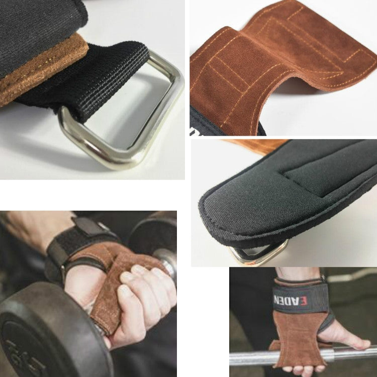 EADEN Pull-ups Booster Gloves Horizontal Bar Non-slip Wrist Assist Belt Fitness Bracer, Size:S(Cowhide) - Sports Safety by PMC Jewellery | Online Shopping South Africa | PMC Jewellery