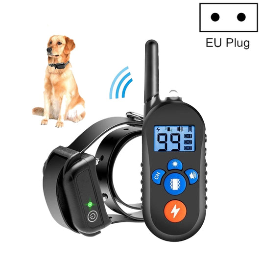 800m Remote Control Electric Shock Bark Stopper Vibration Warning Pet Supplies Electronic Waterproof Collar Dog Training Device, Style:556-1(EU Plug) - Training Aids by PMC Jewellery | Online Shopping South Africa | PMC Jewellery