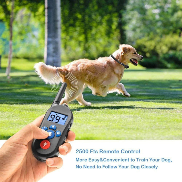 800m Remote Control Electric Shock Bark Stopper Vibration Warning Pet Supplies Electronic Waterproof Collar Dog Training Device, Style:556-1(US Plug) - Training Aids by PMC Jewellery | Online Shopping South Africa | PMC Jewellery