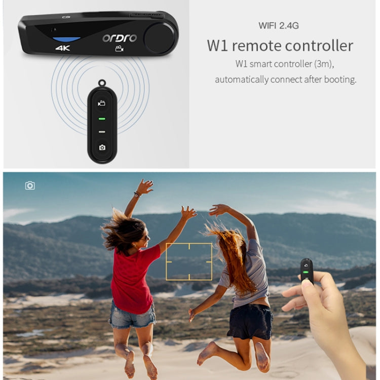 ORDRO EP6 Head-Mounted WIFI APP Live Video Smart Sports Camera Without Remote Control(Black) - Other Camera by PMC Jewellery | Online Shopping South Africa | PMC Jewellery