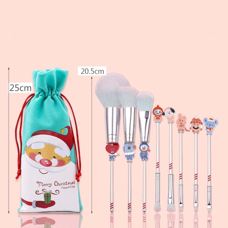 Christmas Makeup Brush Gift Elk Beginner Set Beauty Tool Set, Specification:8 PCS Single Side - Makeup Brushes by PMC Jewellery | Online Shopping South Africa | PMC Jewellery