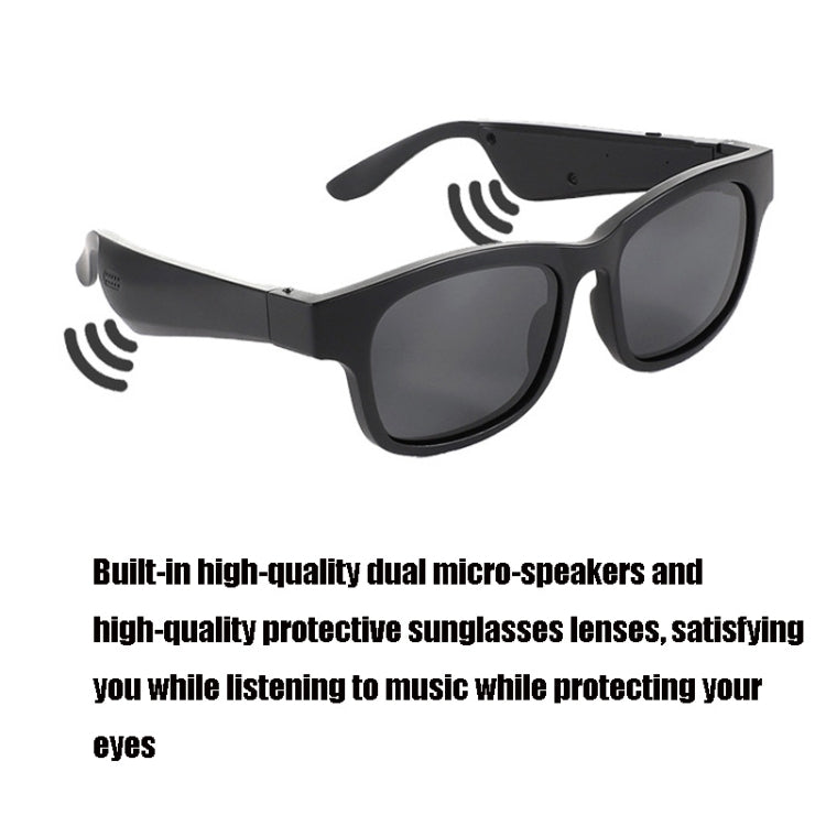 A12 Smart Bluetooth Audio Sunglasses Bluetooth Glasses(Black) - Bluetooth Earphone by PMC Jewellery | Online Shopping South Africa | PMC Jewellery