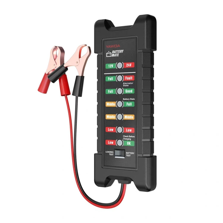 YAWOA BM410 Storage Battery Tester 12V/24V Load Test LED Smart Car Battery Tester Clip - Electronic Test by PMC TechLife | Online Shopping South Africa | PMC TechLife | Buy Now Pay Later Mobicred