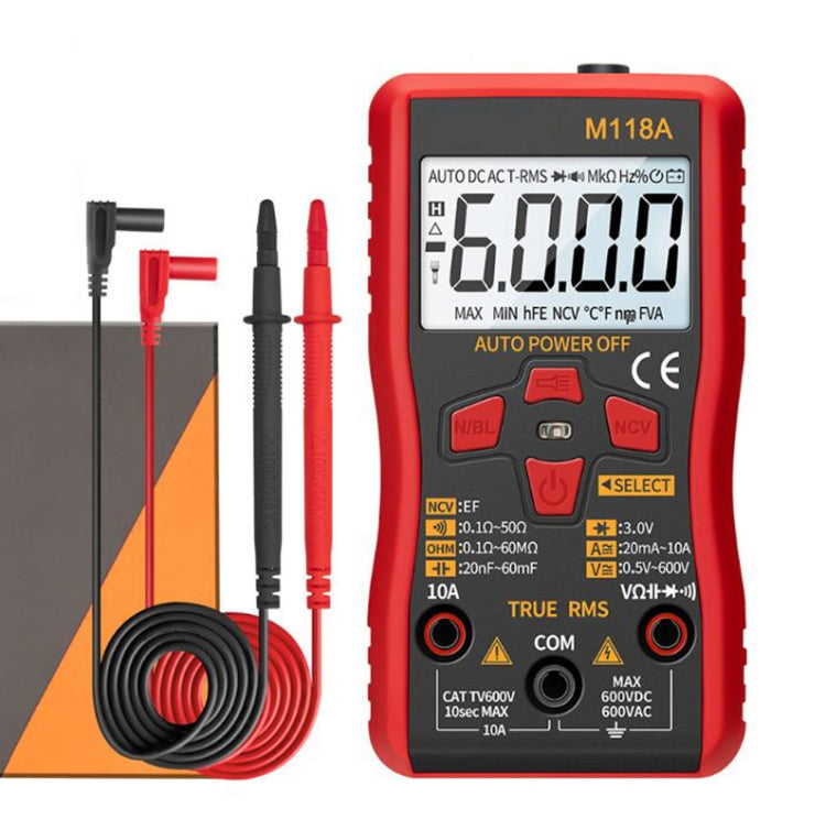ANENG M118A High-Precision Automatic Range Multimeter Multi-Function Small Electrician Instrumentation Digital Universal Meter - Digital Multimeter by ANENG | Online Shopping South Africa | PMC TechLife | Buy Now Pay Later Mobicred