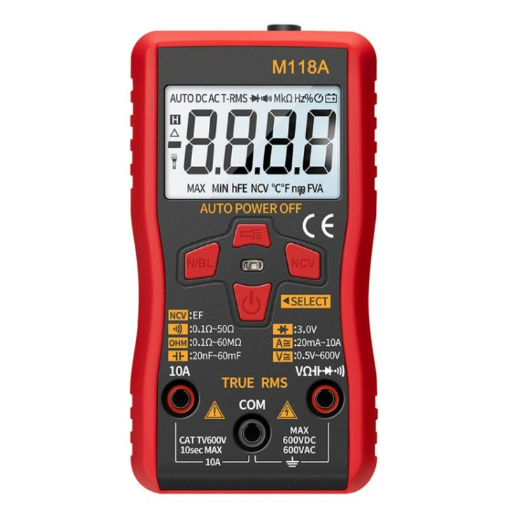 ANENG M118A High-Precision Automatic Range Multimeter Multi-Function Small Electrician Instrumentation Digital Universal Meter - Digital Multimeter by ANENG | Online Shopping South Africa | PMC TechLife | Buy Now Pay Later Mobicred