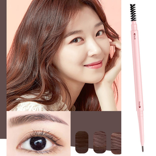 4 PCS Kemelo Double-Headed Automatic Rotating Eyebrow Pencil Waterproof Sweat-Proof Non-Fading Thin Core Eyebrow Pencil(01 Temperament Brown) - Eyes by PMC Jewellery | Online Shopping South Africa | PMC Jewellery