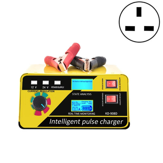 KD-908D Lead-Acid Battery Intelligent Repair Charger Car Battery Charger UK Plug - Battery Charger by PMC Jewellery | Online Shopping South Africa | PMC Jewellery
