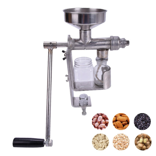Manual Peanut Nuts Seeds Oil Press Expeller Oil Extractor Machine(Silver) - Stirrer & Squeezer by PMC Jewellery | Online Shopping South Africa | PMC Jewellery